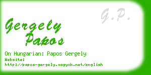gergely papos business card